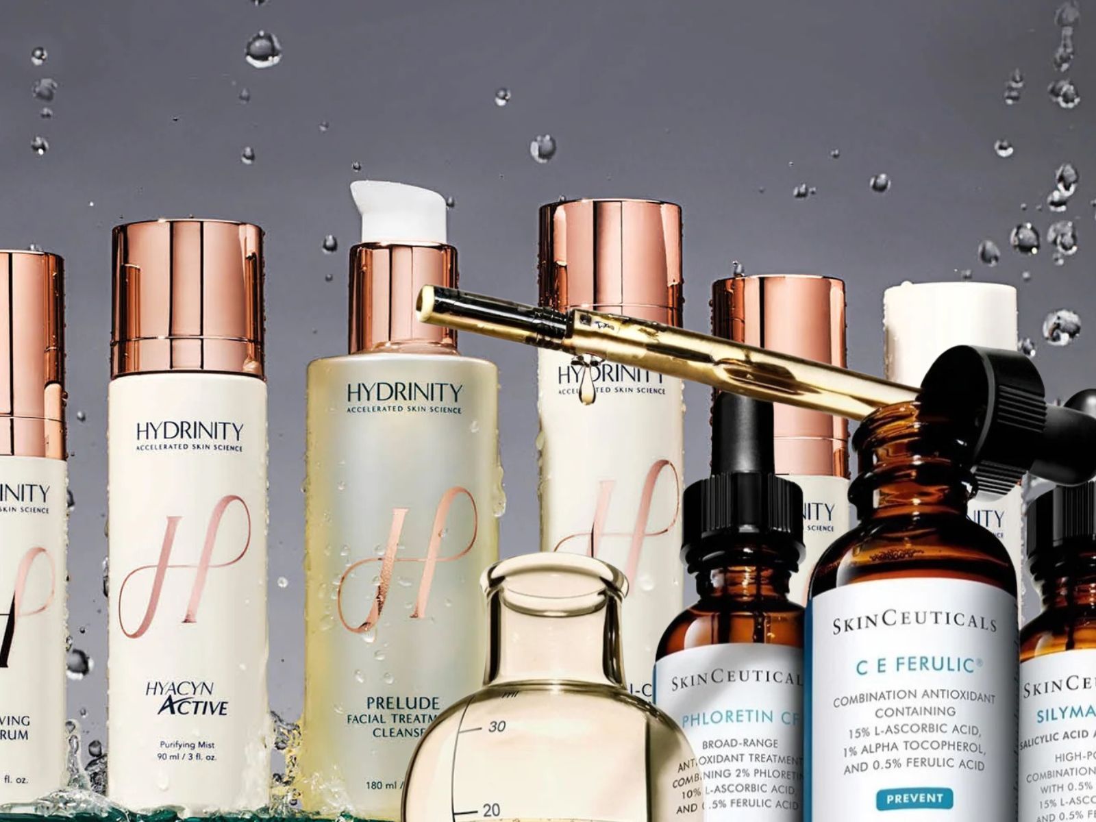 SkinCeuticals and Hydrinity professional skincare at Helio Health and Wellness